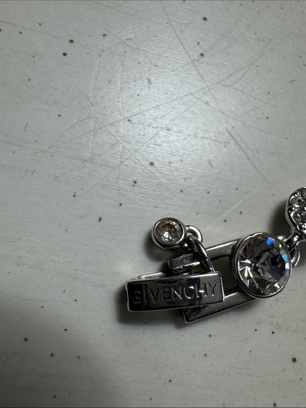 Givenchy Clear Crystal Round Link Bracelet in Silver Tone - Picture 3 of 7